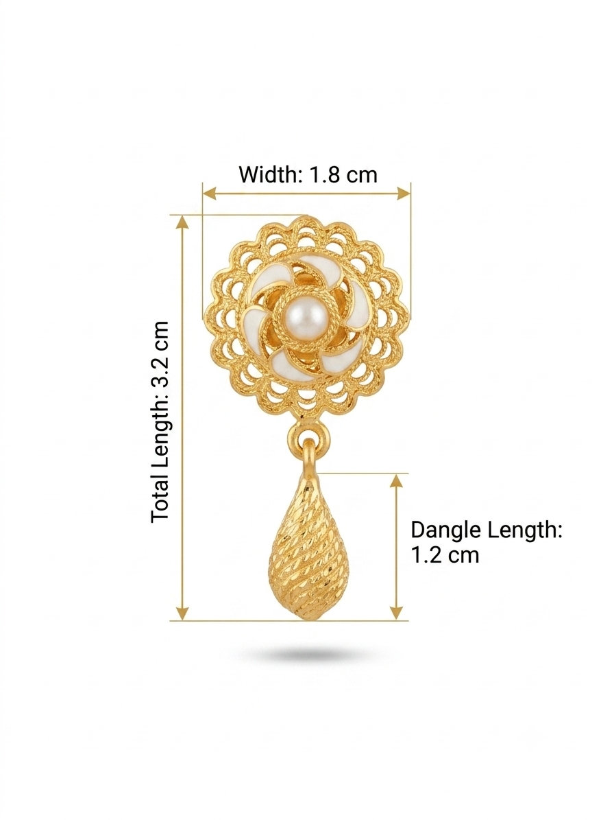 Gold plated earrings 18k