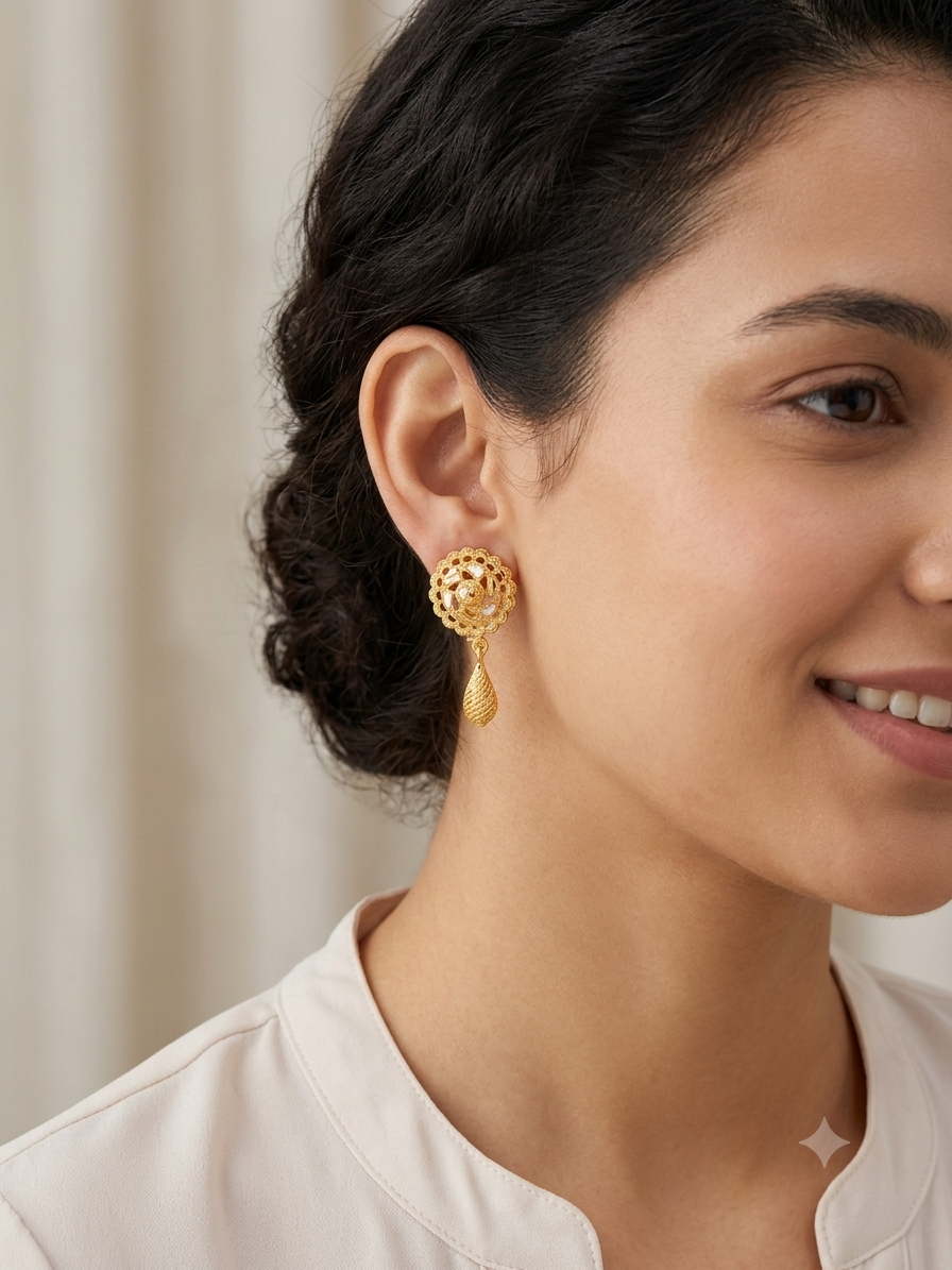 Gold plated earrings 18k